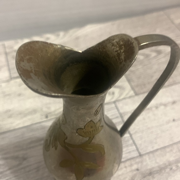 Vintage Hand Etched Mini Pitcher signed Arabia and numbered on bottom - Picture 3 of 6